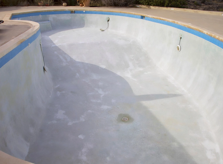 bare pool ready for building