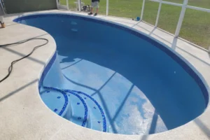 clean residential pool after resurfacing of pool gibsonton fl
